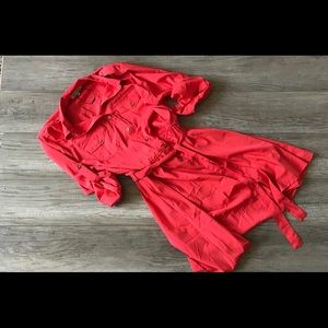 Speed Control 3/4 Sleeve Button Down Dress